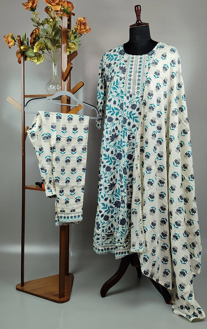 Green Rayon Cotton Frock