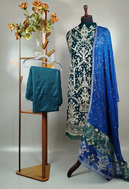 Green Zaha Designer Pakistani Suit