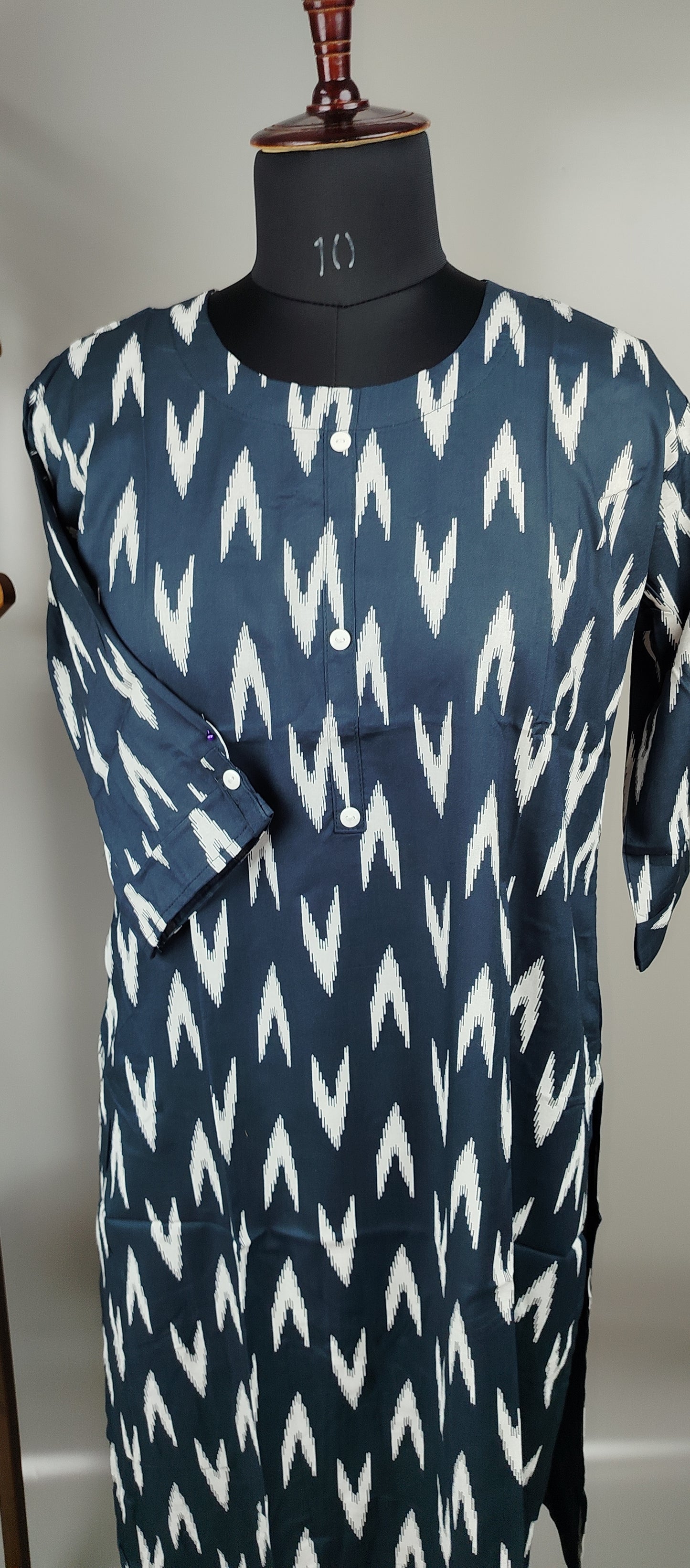 Gray Rayon Cotton Kurti