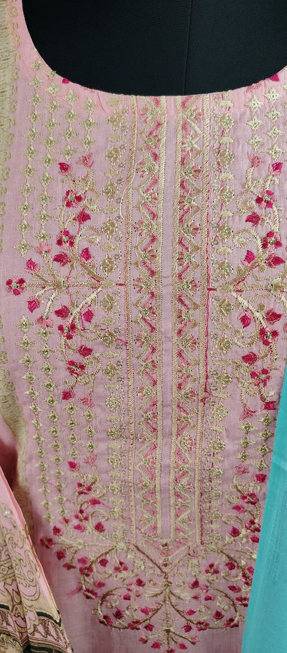 Pink Pakistani Embroidered Casual Wear