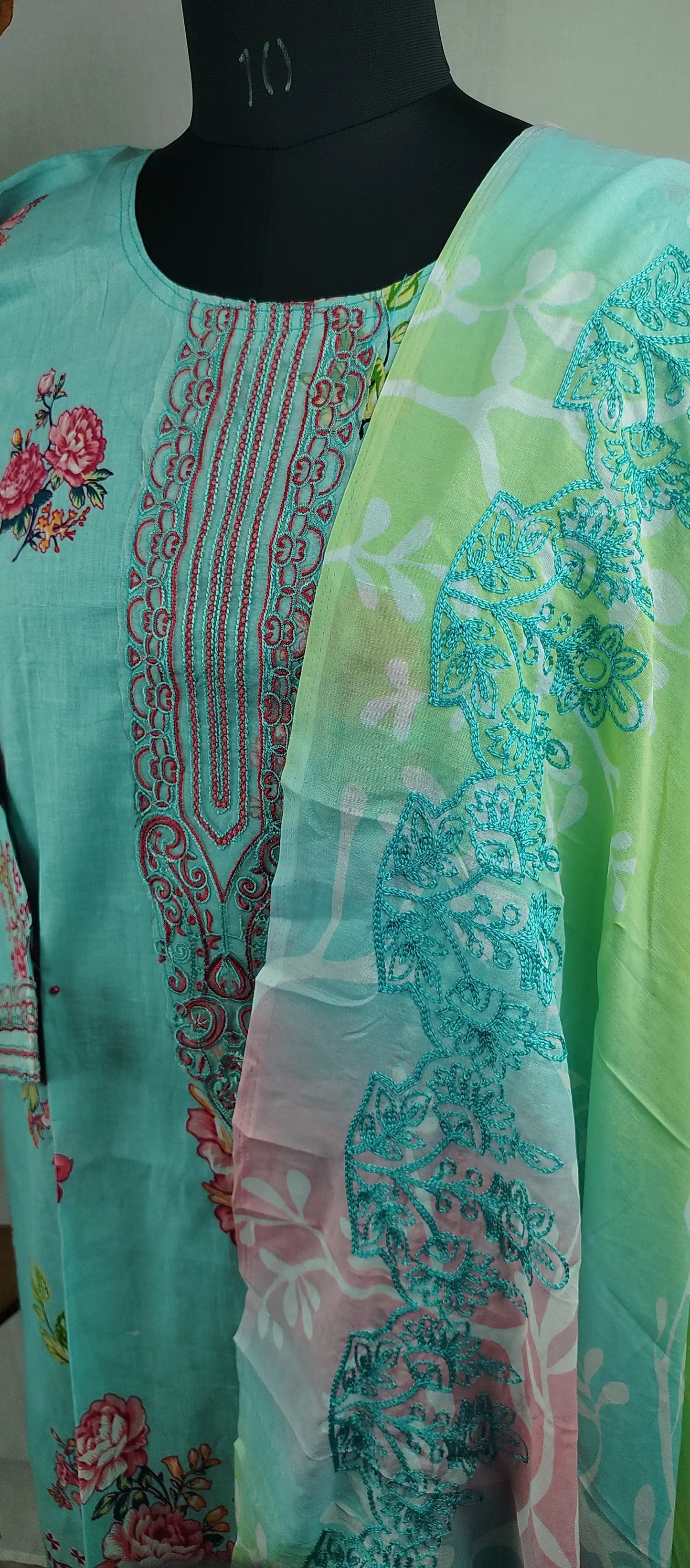 Blue Pakistani Embroidered Casual Wear