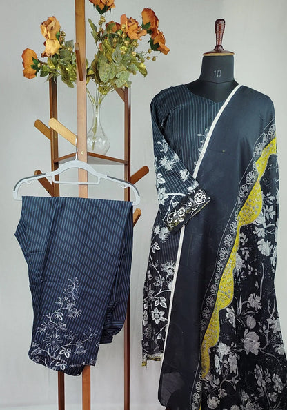 Black Pakistani Embroidered Casual Wear
